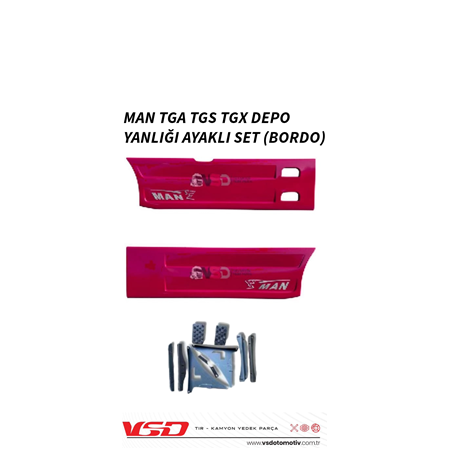 MAN TGA TGS TGX DEPO YANLIĞI AYAKLI SET (BORDO) VSD109