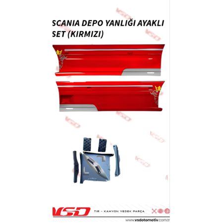 SCANIA DEPO YANLIĞI AYAKLI SET (KIRMIZI) VSD105