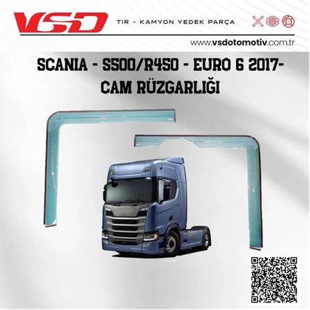 SCANIA S500 R450 EURO 6 2017 CAM RÜZGARLIĞI