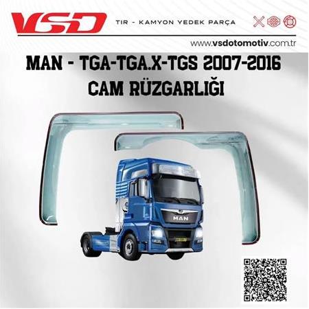 MAN TGA TGX TGS  2007-2016 CAM RÜZGARLIĞI
