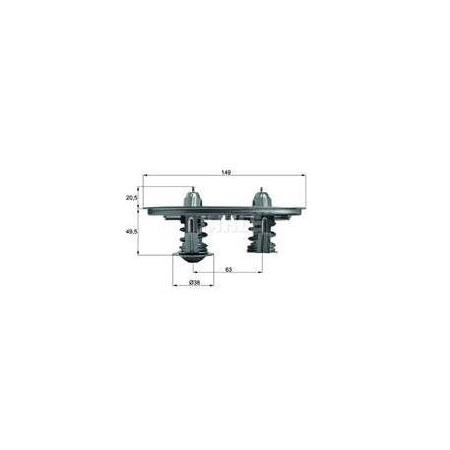 SCANIA TERMOSTAT 105°DERECE P G R T SERISI  1545904 1935712 2475974 MAHLETX105